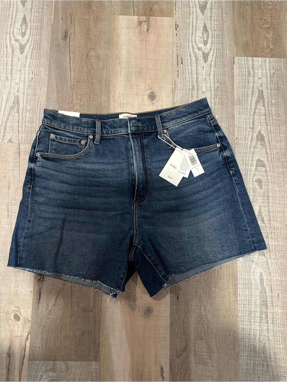 Z Supply Dark Blue Denim Cutoff Shorts